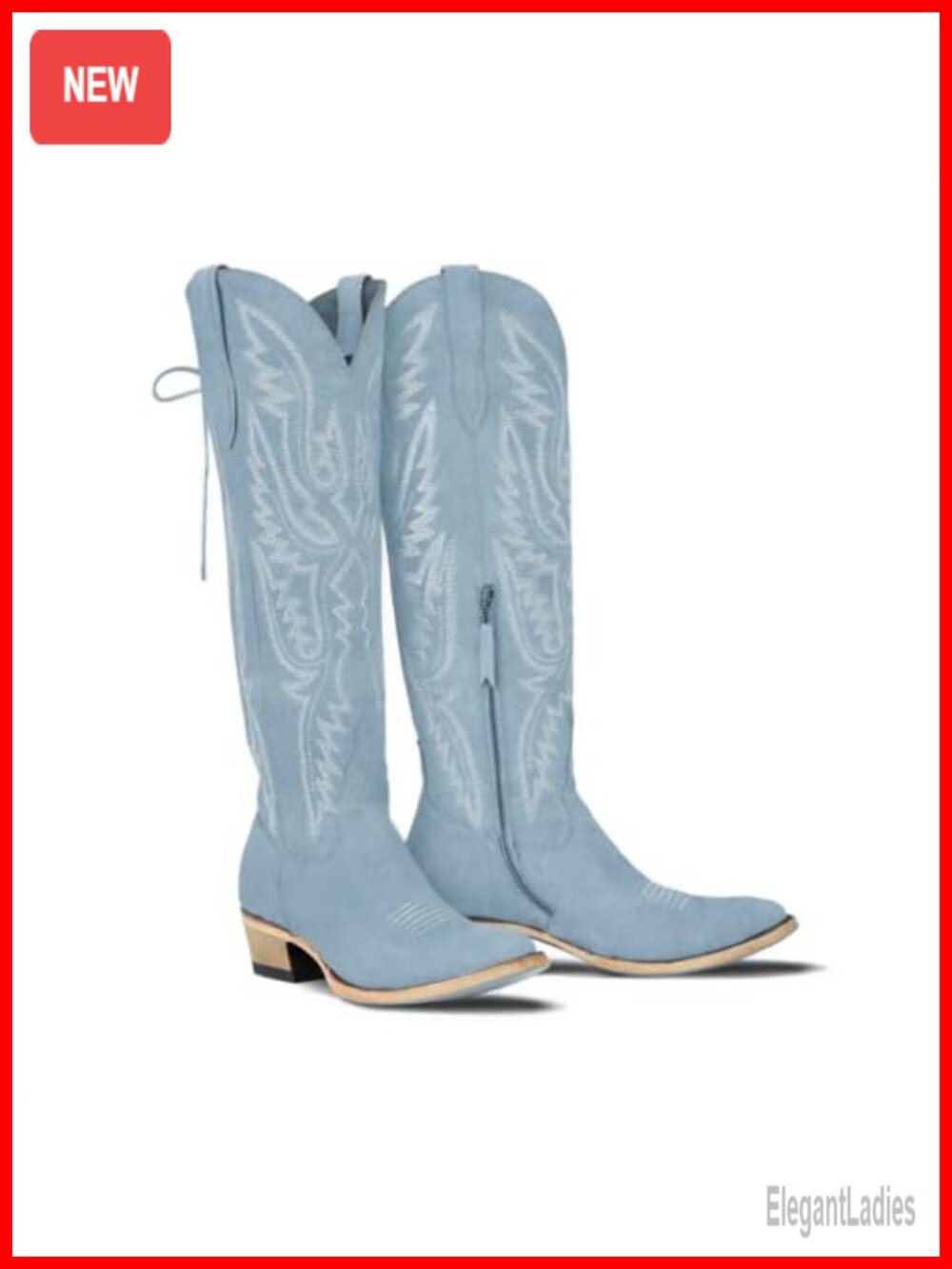 Womens Over the Knee Cowboy Boots Adjustable Thigh High Western Suede